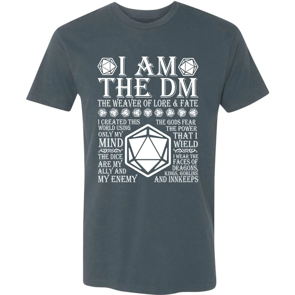 I Am The DM The Weaver Of Lore And Fate Premium Unisex T-Shirt - Indigo - 15