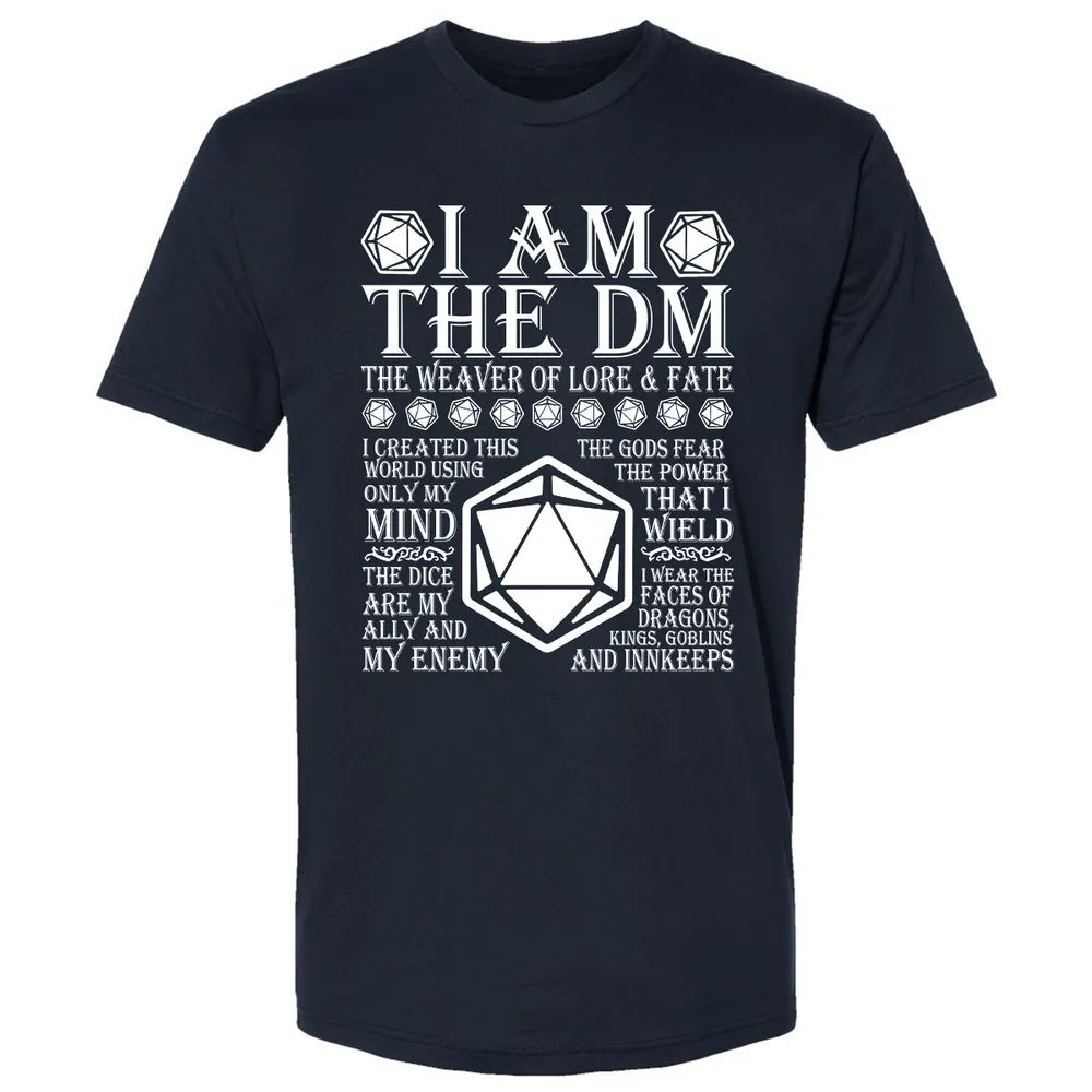 I Am The DM The Weaver Of Lore And Fate Premium Unisex T-Shirt - Midnight Navy - 2