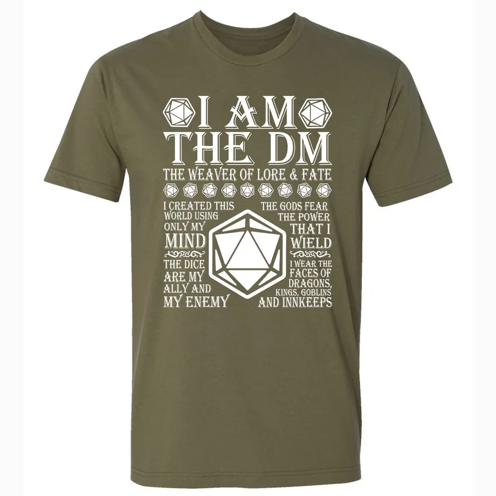 I Am The DM The Weaver Of Lore And Fate Premium Unisex T-Shirt - Military Green - 5