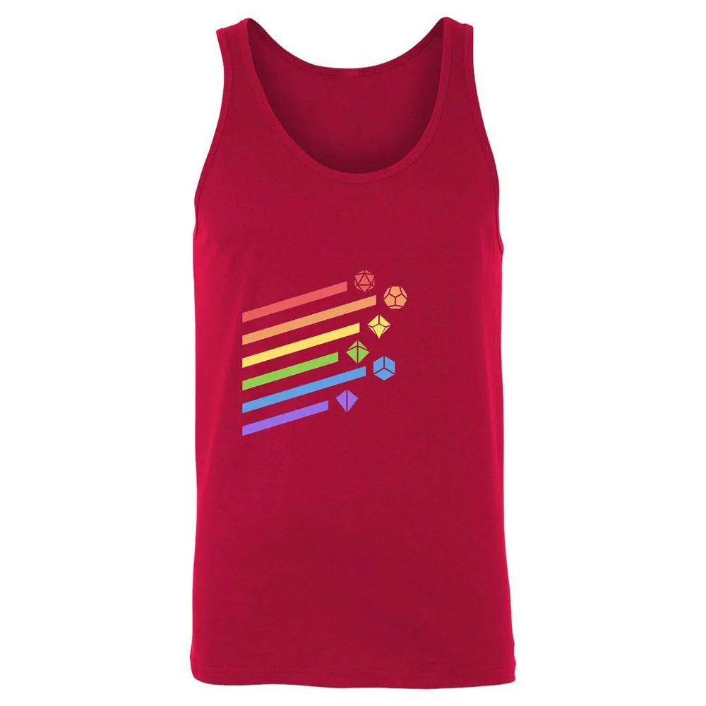 Rainbow Dice Set Unisex Jersey Tank - Red - 11