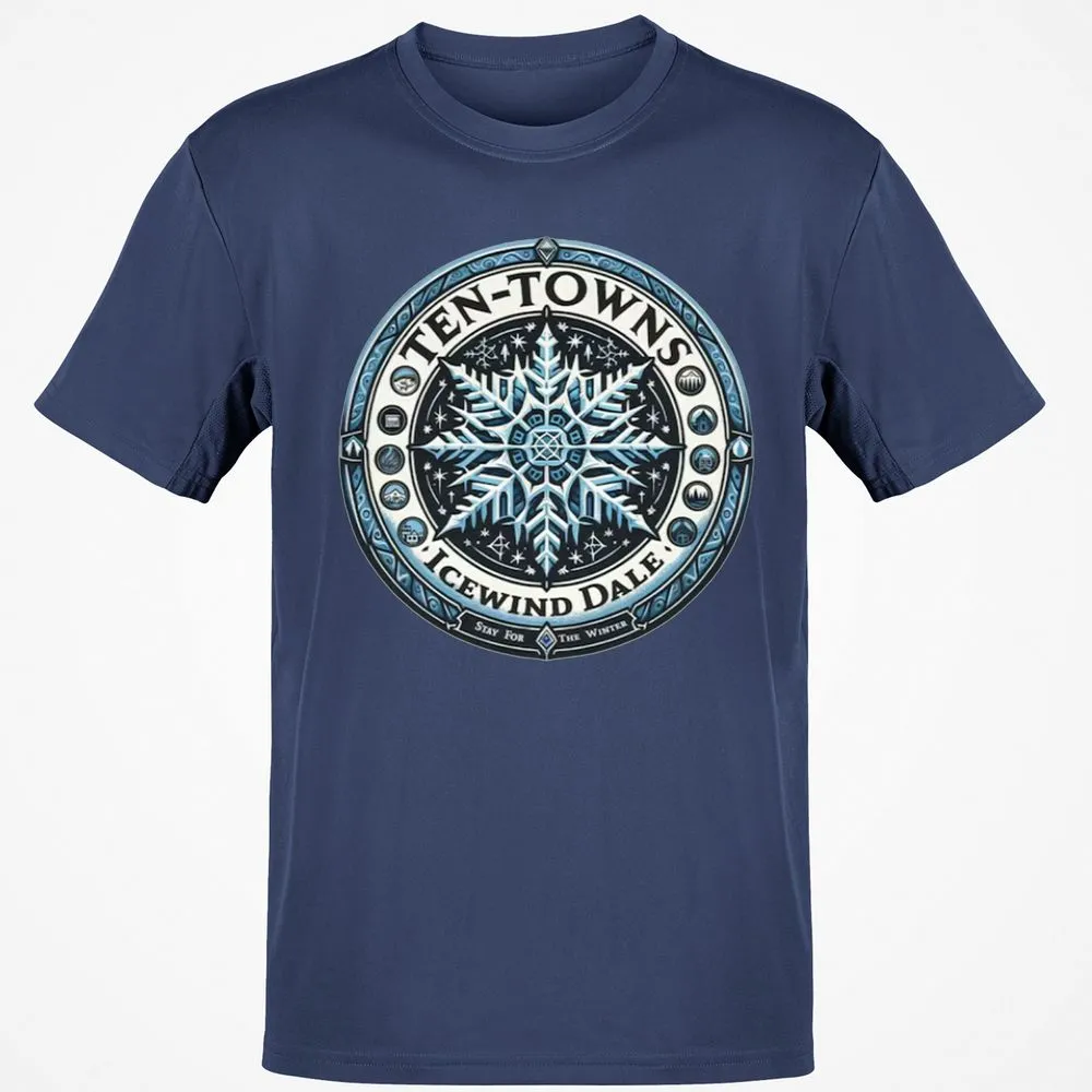 Ten-Towns Icewind Dale Classic Unisex T-Shirt - Navy - 7