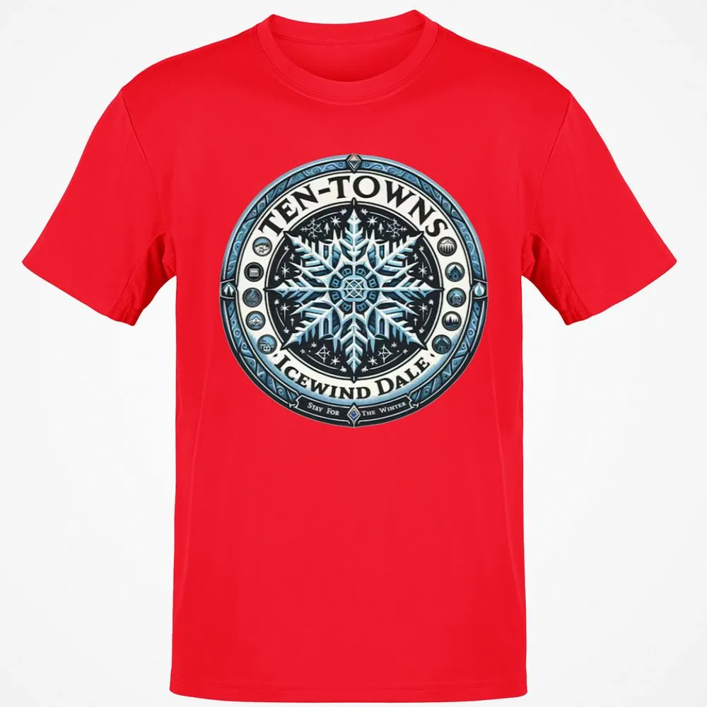 Ten-Towns Icewind Dale Classic Unisex T-Shirt - Red - 10