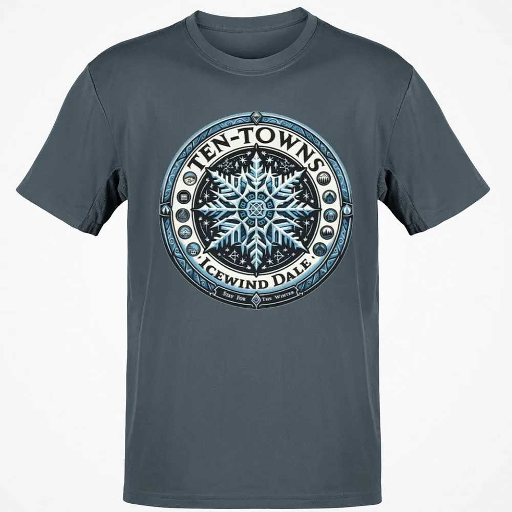 Ten-Towns Icewind Dale Classic Unisex T-Shirt - Charcoal - 3