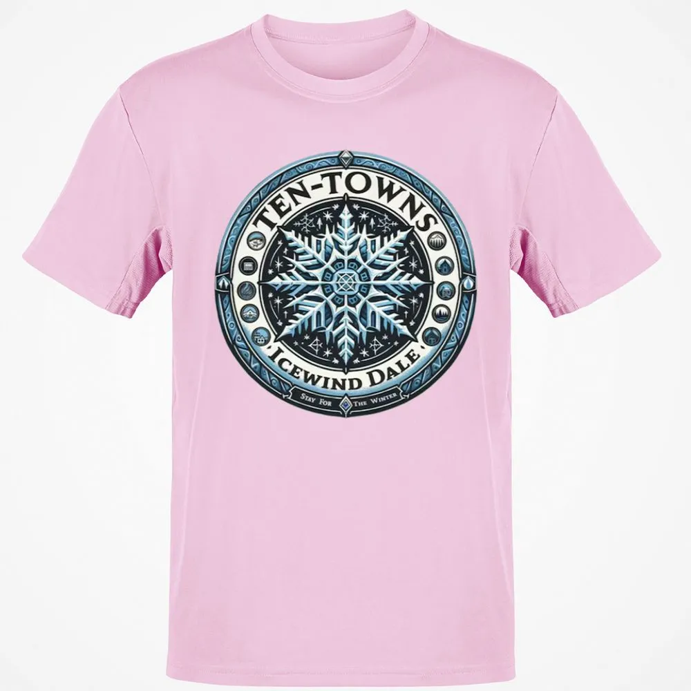 Ten-Towns Icewind Dale Classic Unisex T-Shirt - Light Pink - 5