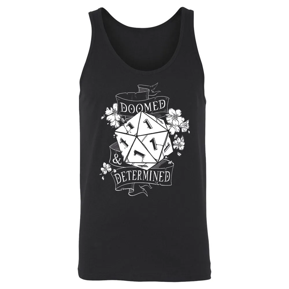 Doomed Determined Unisex Jersey Tank - Black - 9