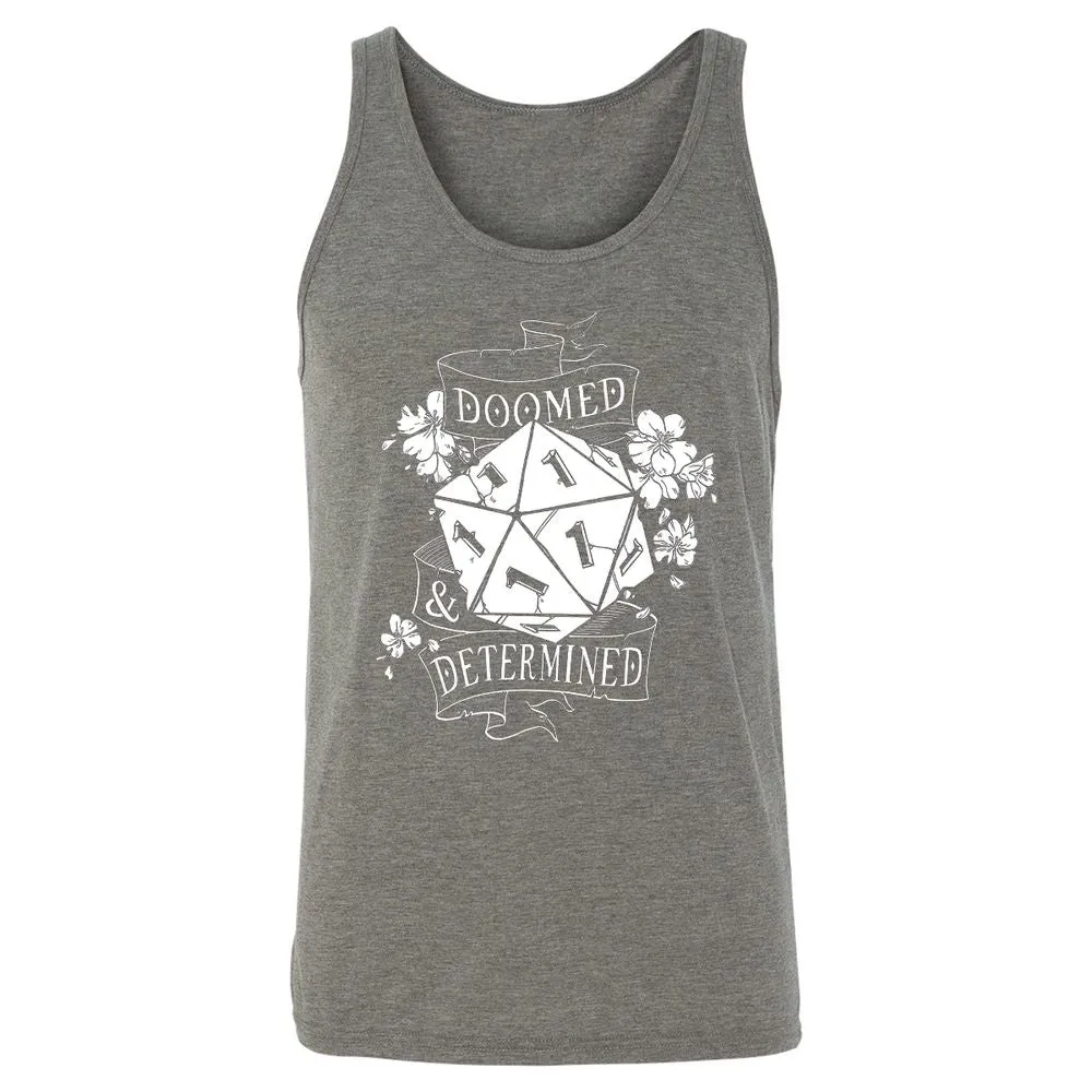 Doomed Determined Unisex Jersey Tank - Grey Triblend - 8