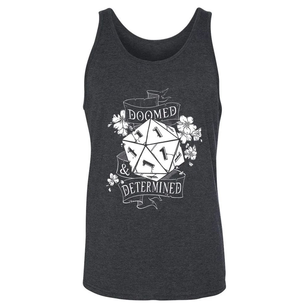 Doomed Determined Unisex Jersey Tank - Dark Grey Heather - 6