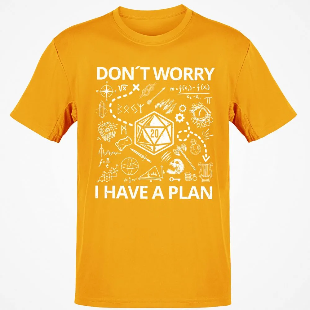 Don't Worry I Have A Plan Classic Unisex T-Shirt - Gold - 4