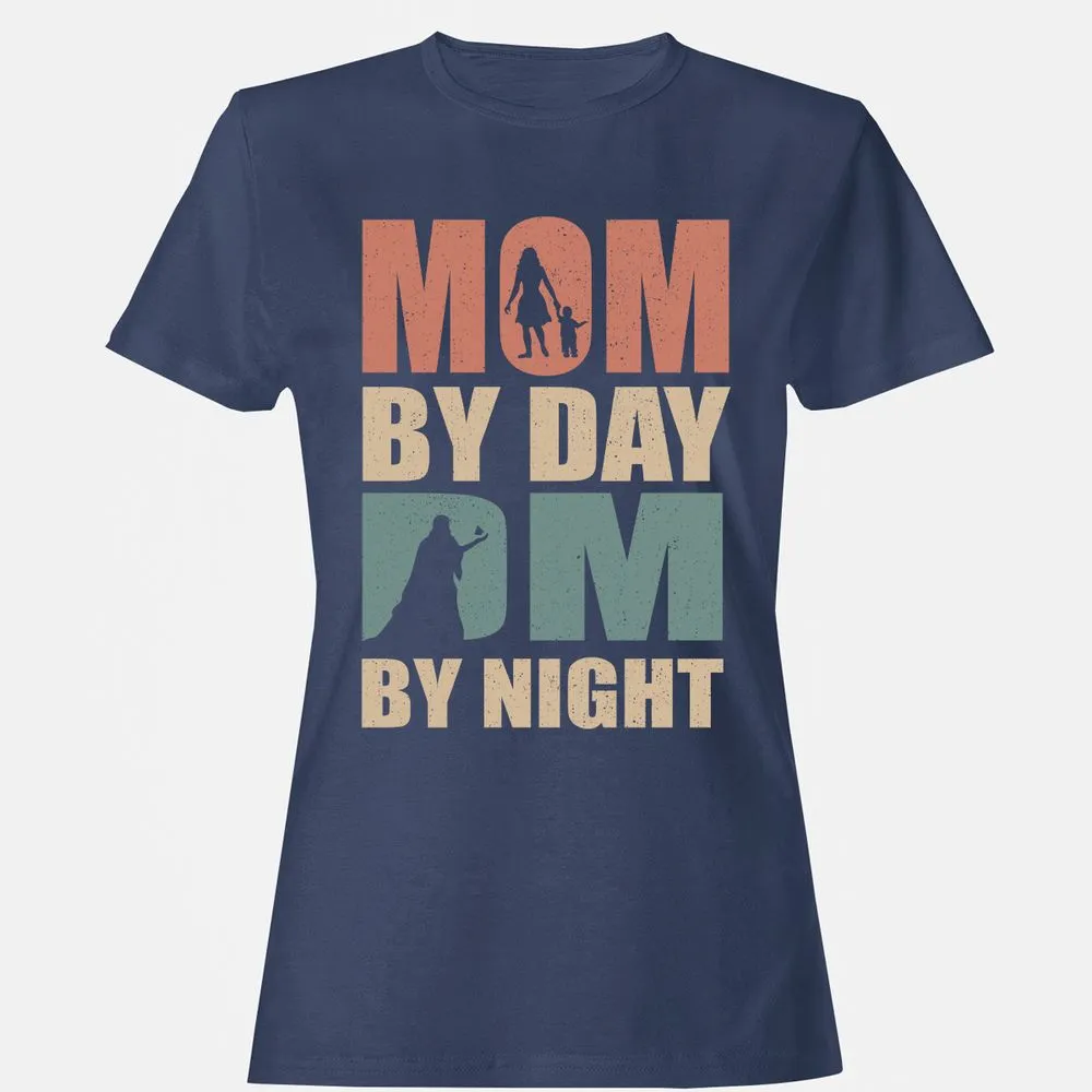 Mom By Day DM By Night Women's T-Shirt - Navy - 10