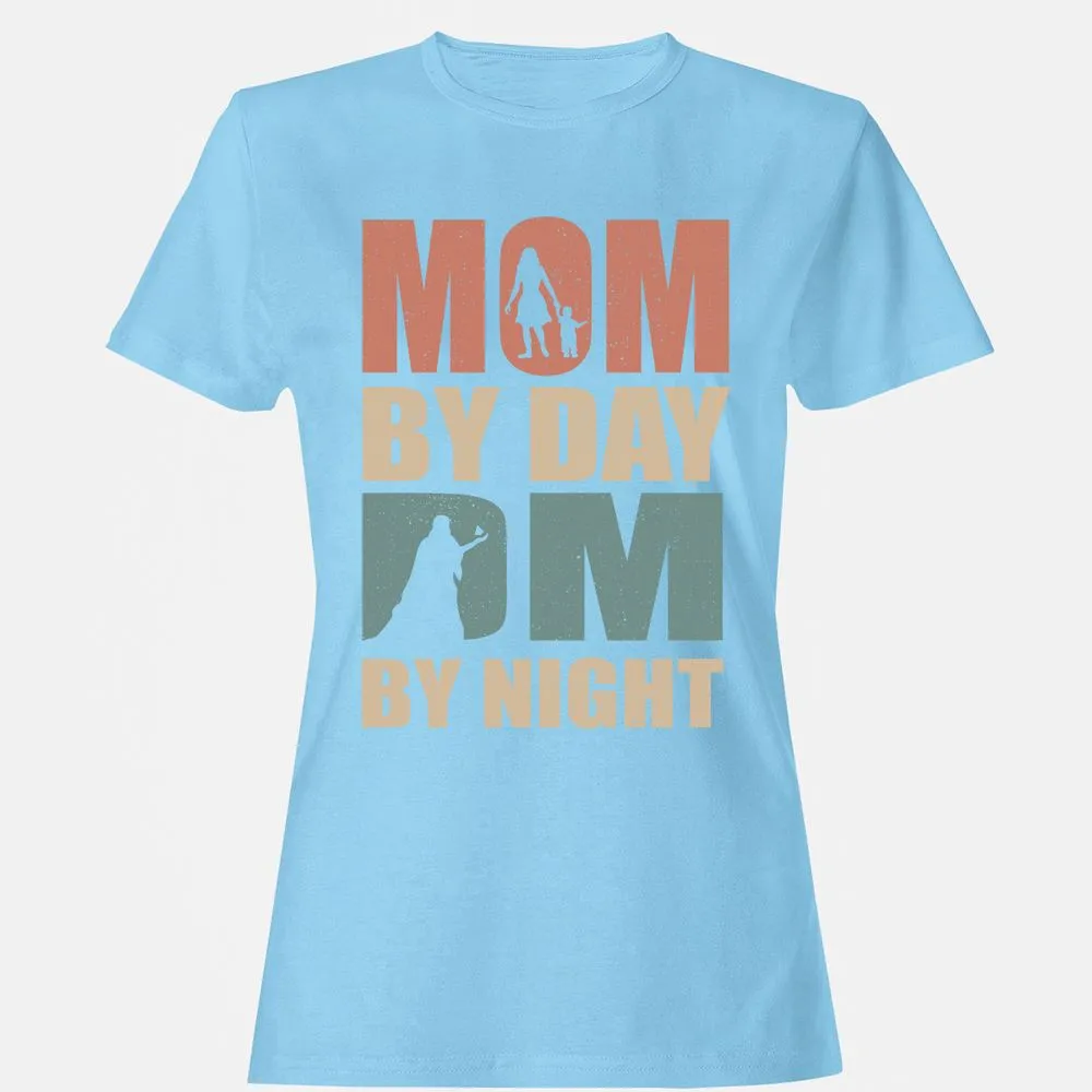 Mom By Day DM By Night Women's T-Shirt - Light Blue - 8