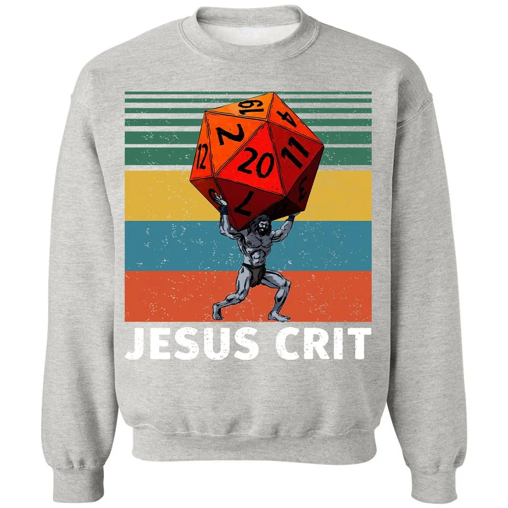 Jesus Crit Classic Unisex Sweatshirt - Ash - 8