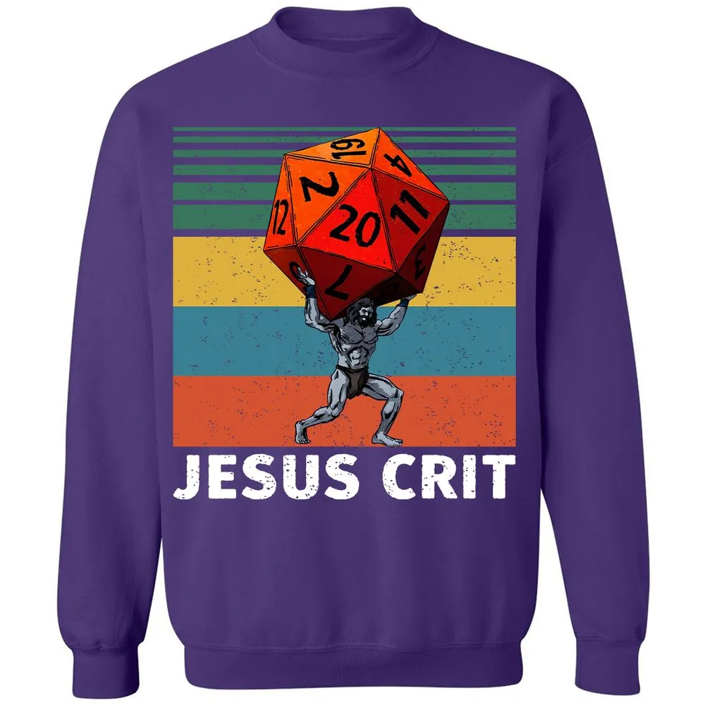 Jesus Crit Classic Unisex Sweatshirt - Purple - 6