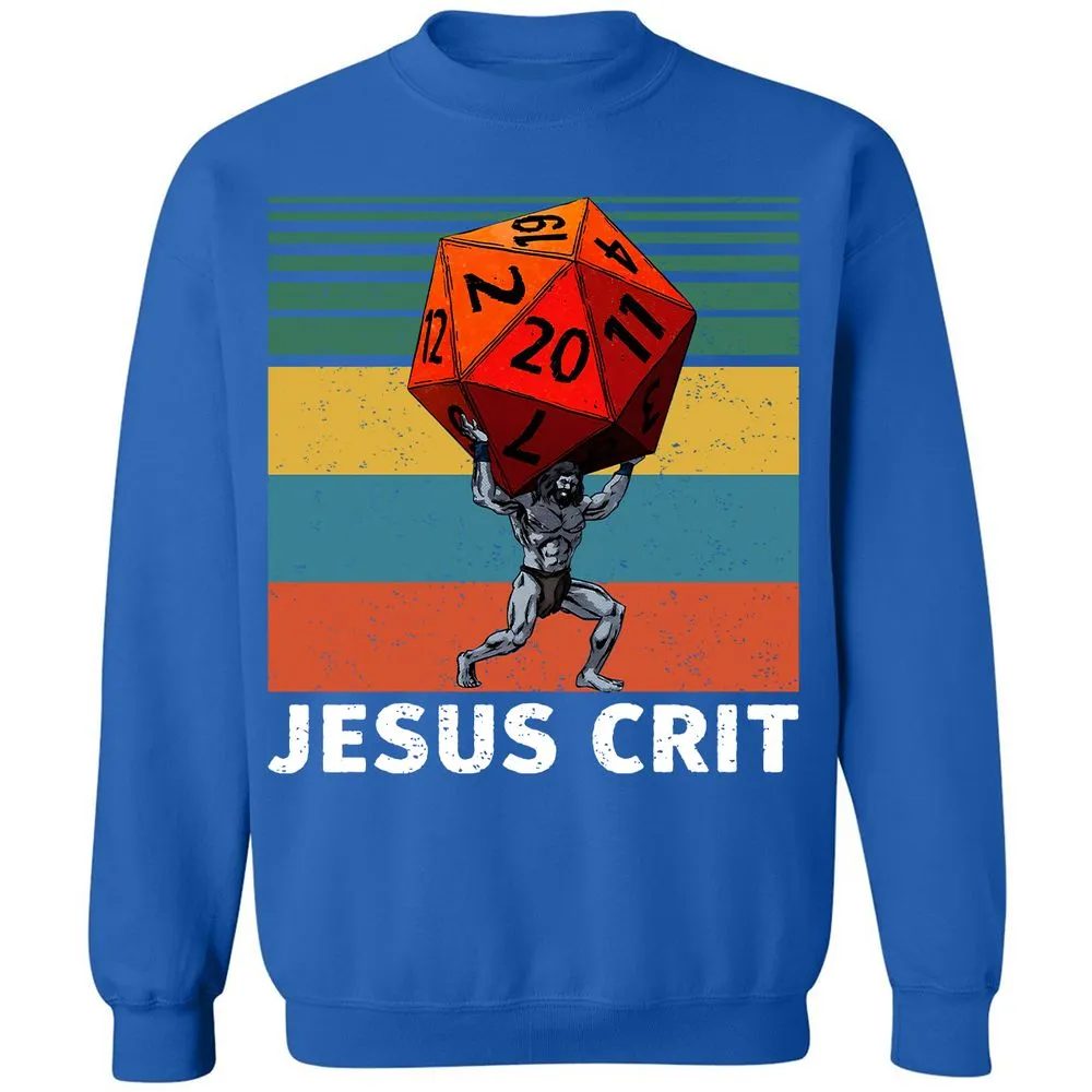 Jesus Crit Classic Unisex Sweatshirt - Royal - 9