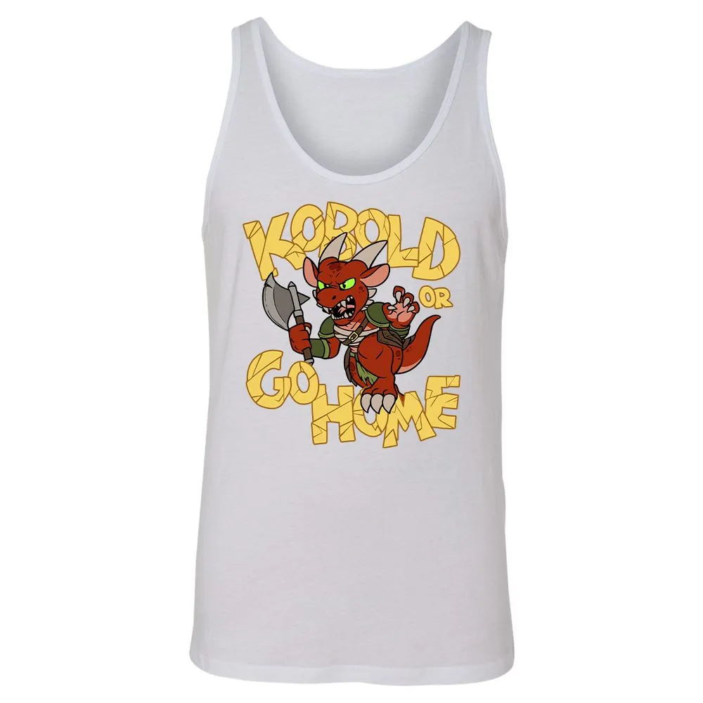 Kobold Or Go Home Unisex Jersey Tank - White - 14