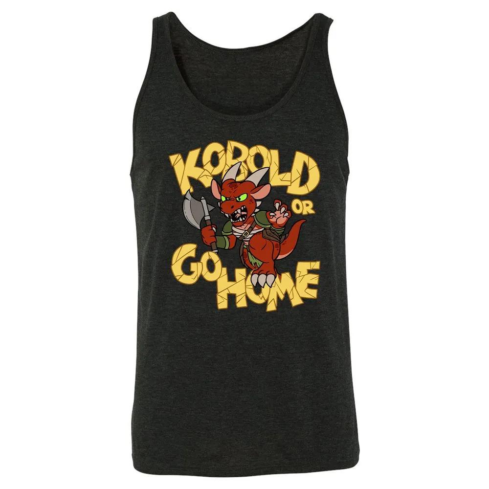 Kobold Or Go Home Unisex Jersey Tank - Charcoal Black Triblend - 5