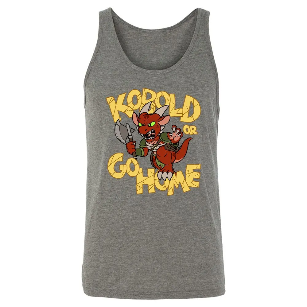 Kobold Or Go Home Unisex Jersey Tank - Grey Triblend - 8