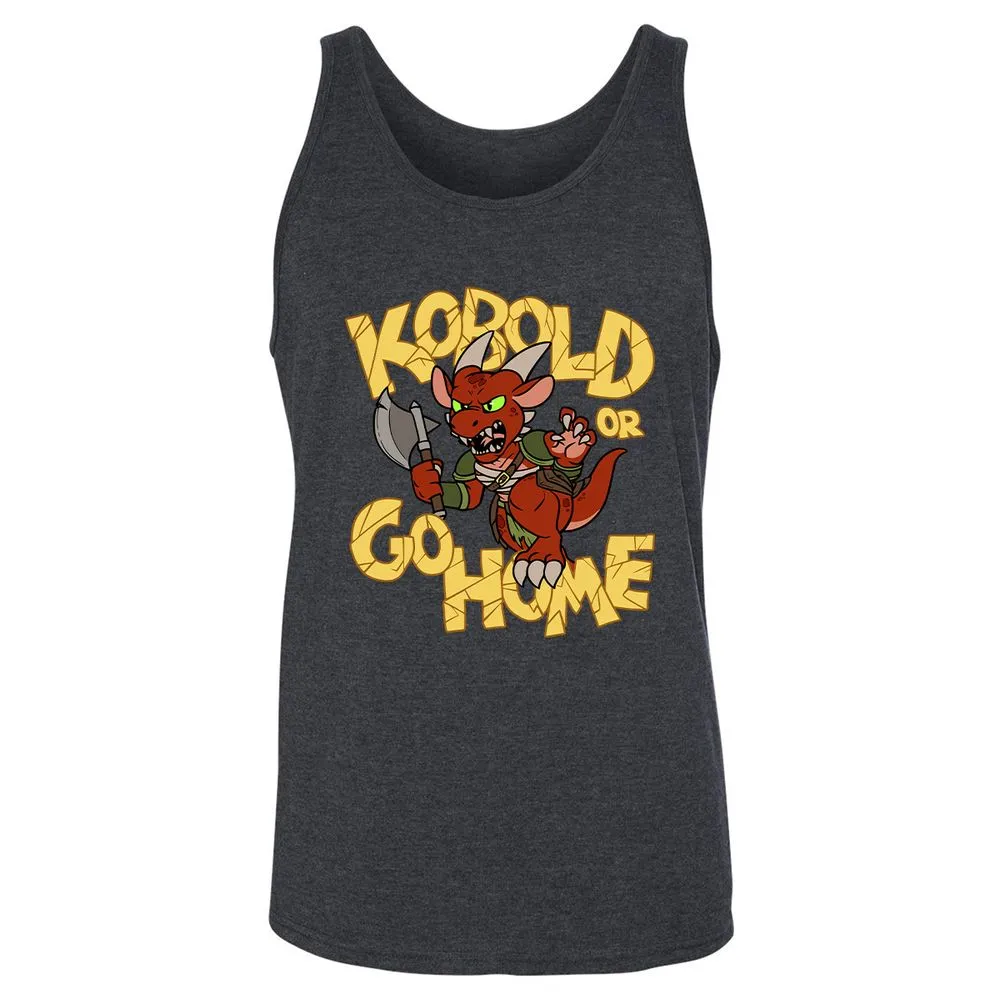 Kobold Or Go Home Unisex Jersey Tank - Dark Grey Heather - 6