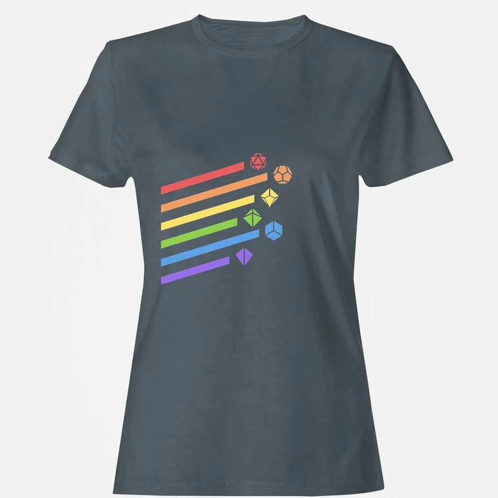 Rainbow Dice Set Women's T-Shirt - Charcoal - 3