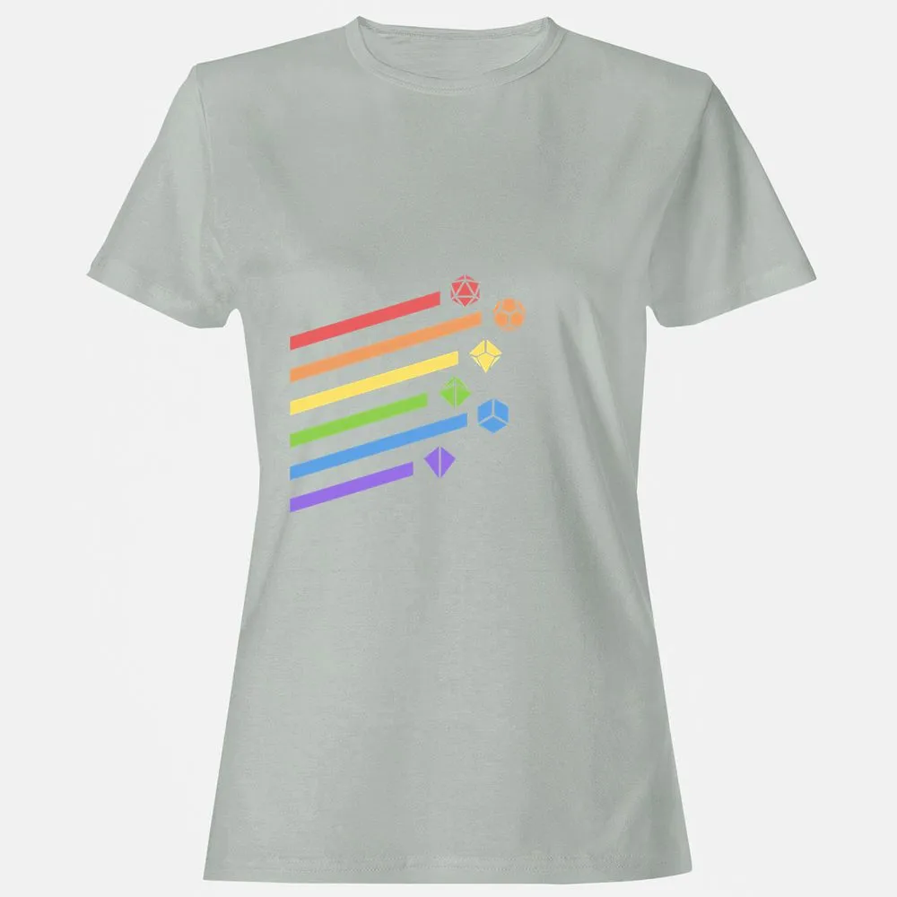 Rainbow Dice Set Women's T-Shirt - Ash - 2