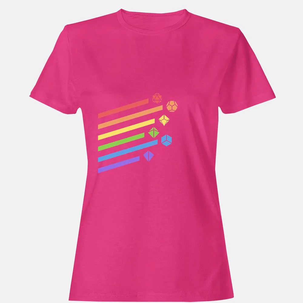 Rainbow Dice Set Women's T-Shirt - Heliconia - 6