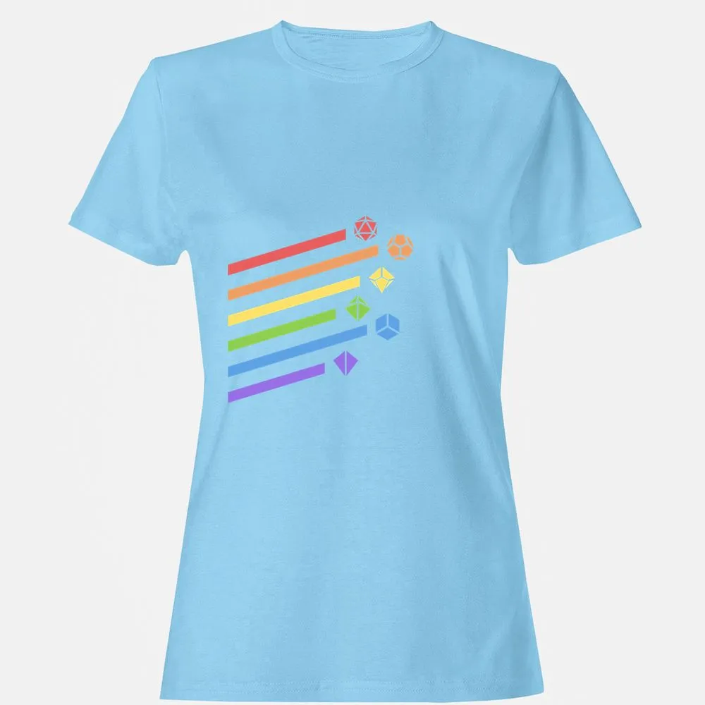 Rainbow Dice Set Women's T-Shirt - Light Blue - 8