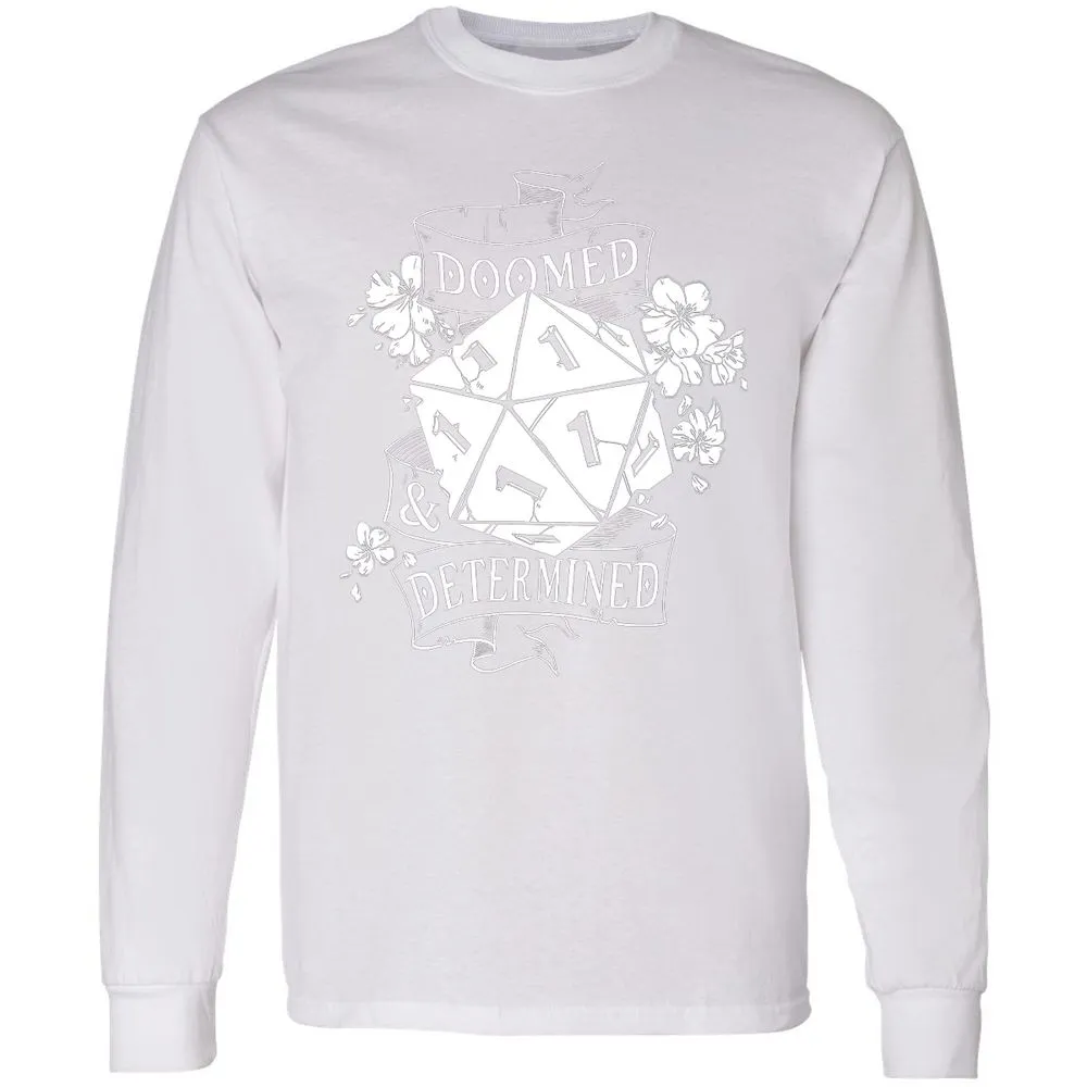 Doomed Determined Long Sleeve T-Shirt - White - 5