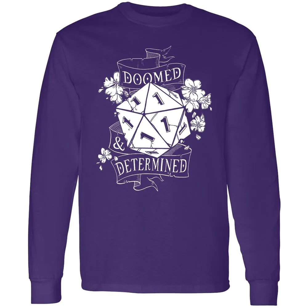 Doomed Determined Long Sleeve T-Shirt - Purple - 13