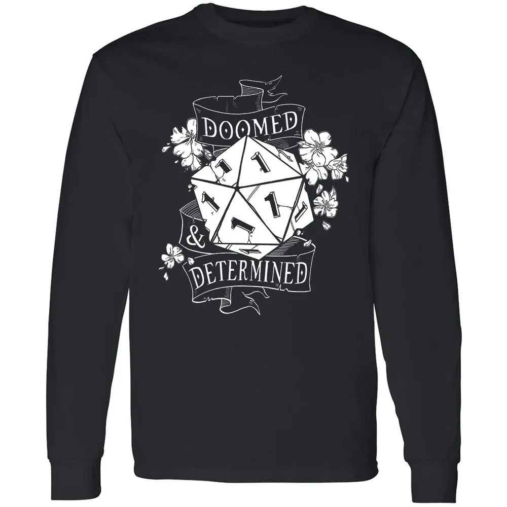 Doomed Determined Long Sleeve T-Shirt - Black - 10