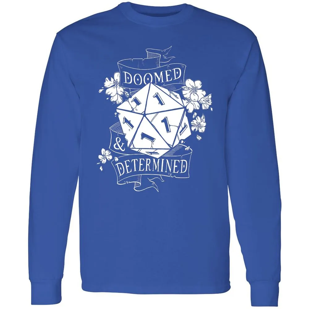 Doomed Determined Long Sleeve T-Shirt - Royal - 8