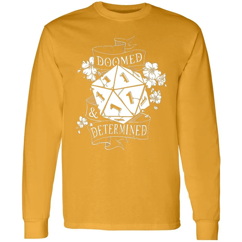 Doomed Determined Long Sleeve T-Shirt - Gold - 9