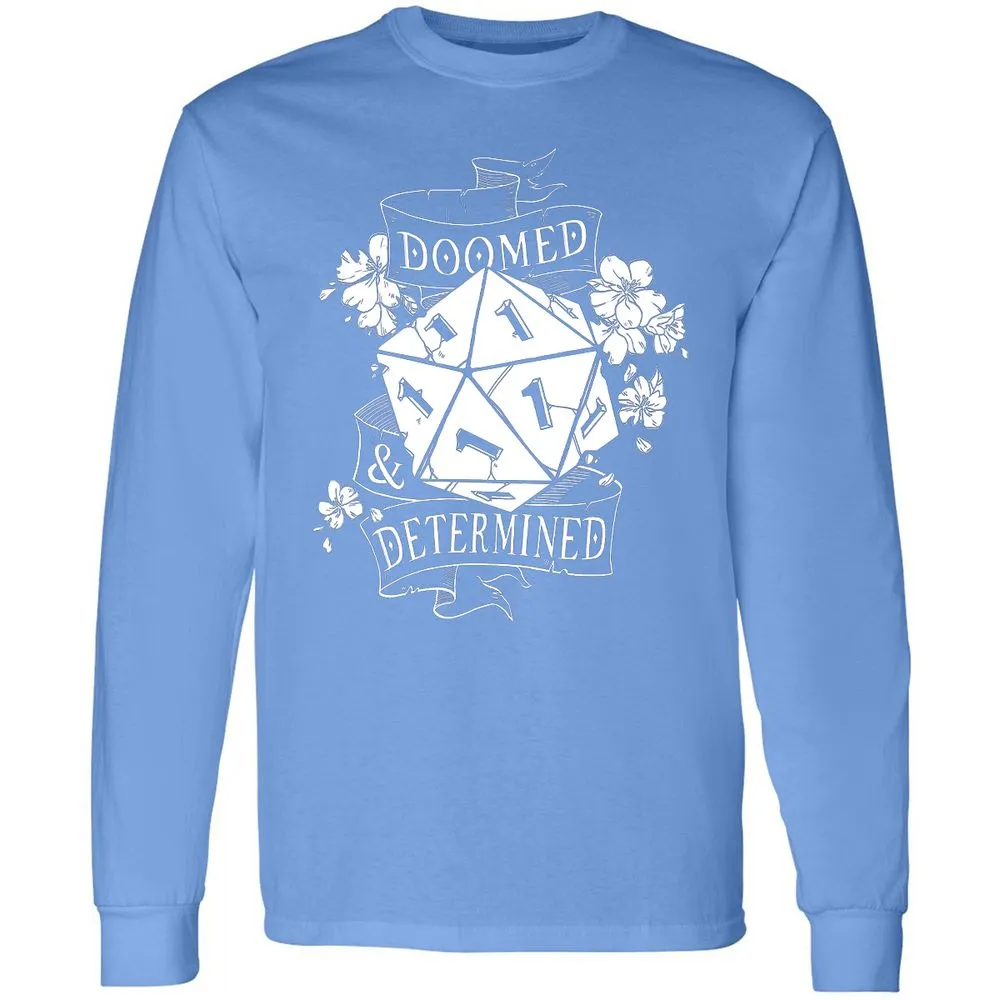 Doomed Determined Long Sleeve T-Shirt - Carolina Blue - 12