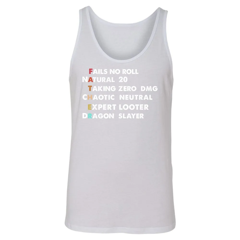 Father D&D Unisex Jersey Tank - White - 14