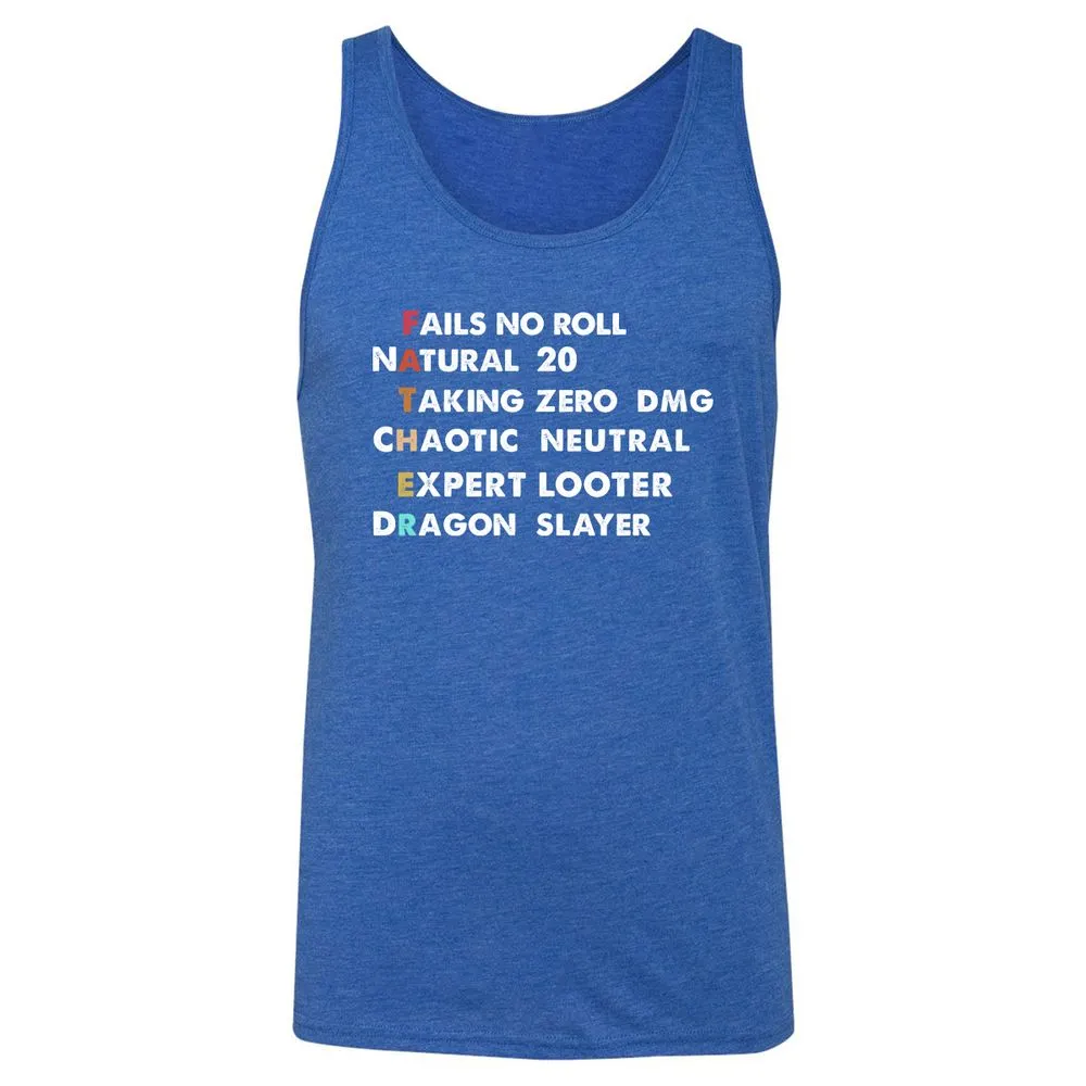 Father D&D Unisex Jersey Tank - True Royal Triblend - 12