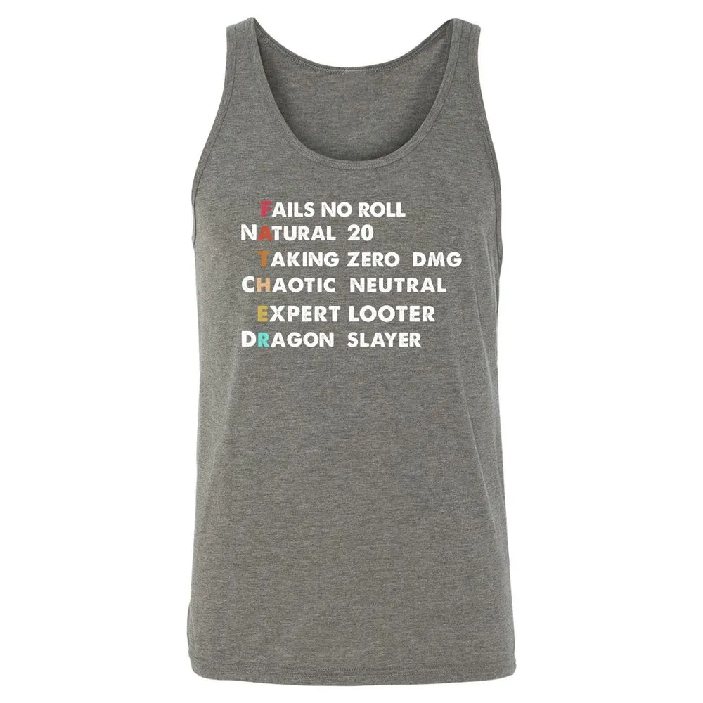 Father D&D Unisex Jersey Tank - Grey Triblend - 8
