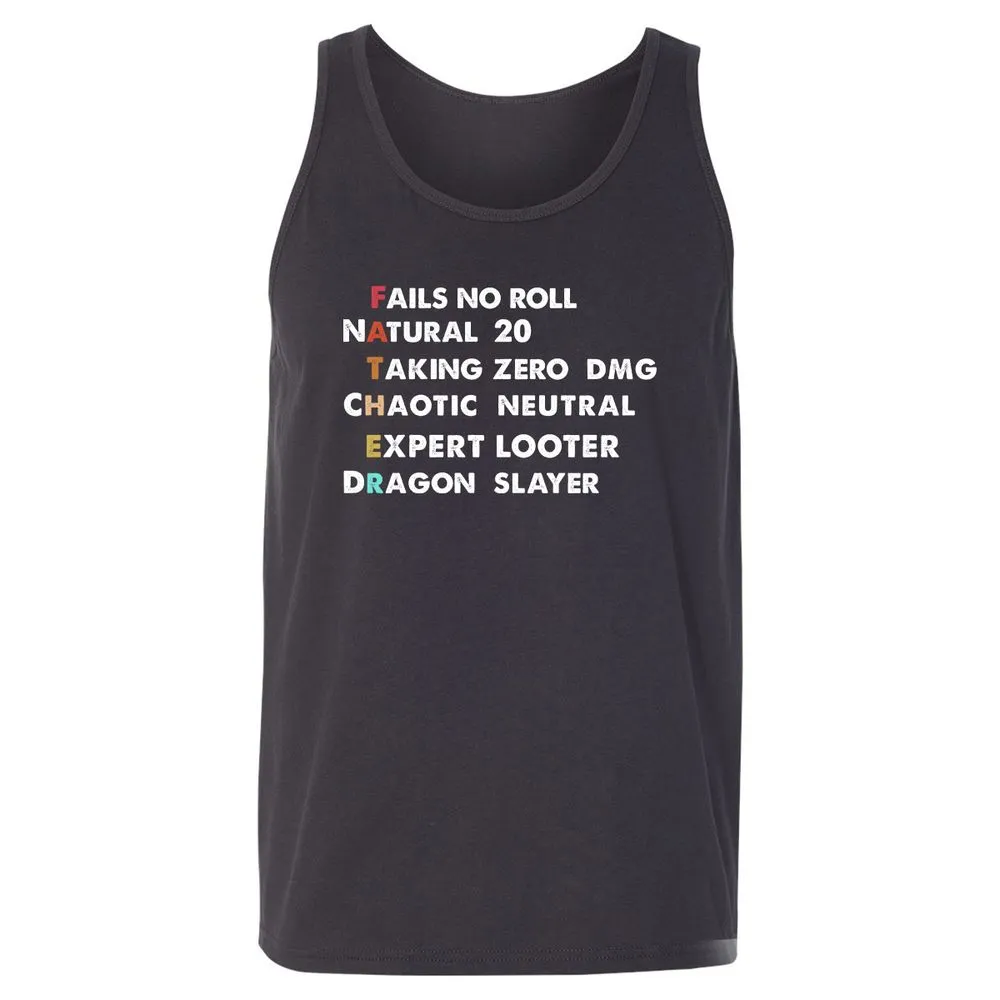 Father D&D Unisex Jersey Tank - Dark Grey - 7