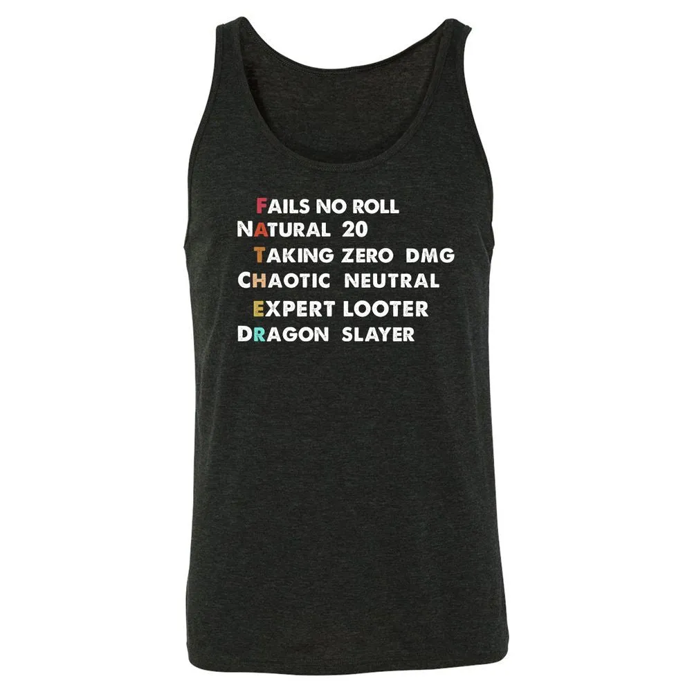 Father D&D Unisex Jersey Tank - Charcoal Black Triblend - 5