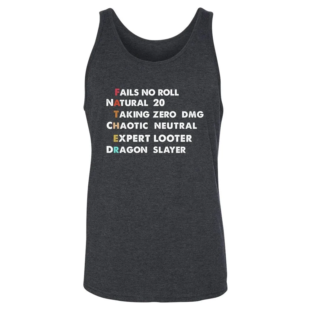 Father D&D Unisex Jersey Tank - Dark Grey Heather - 6