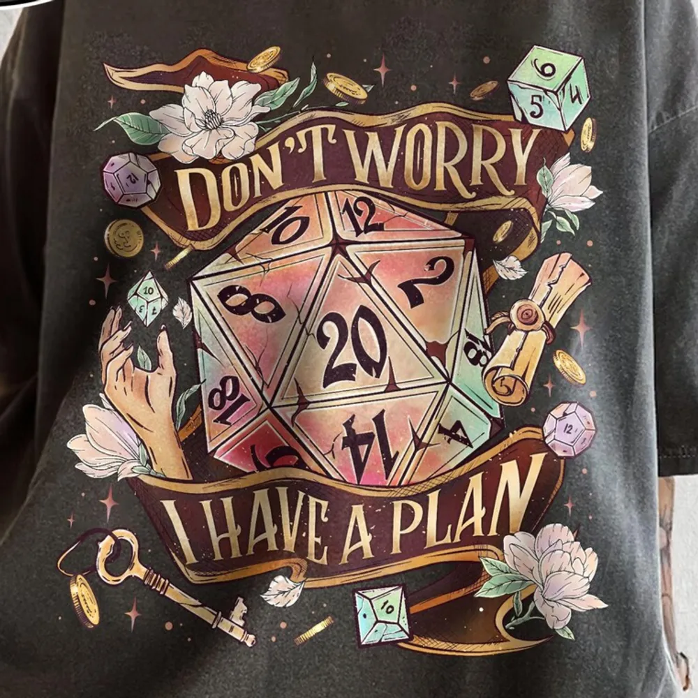 Floral Don't Worry I Have A Plan Classic Unisex T-Shirt - 1