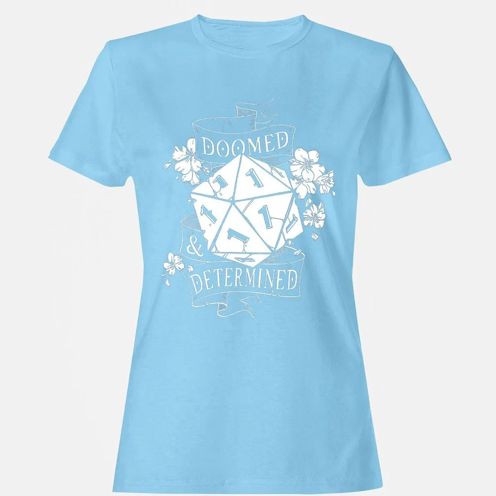 Doomed Determined Women's T-Shirt - Light Blue - 8