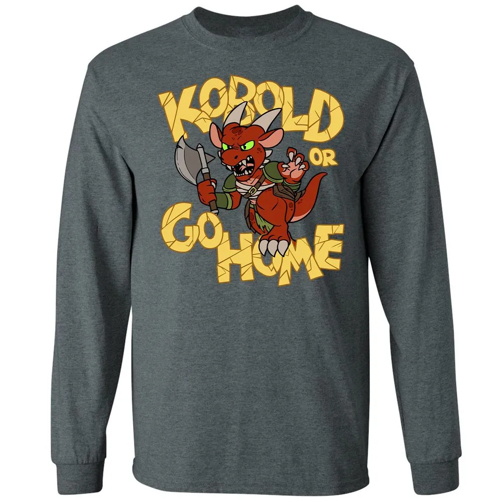 Kobold Or Go Home Long Sleeve T-Shirt - Dark Heather - 15
