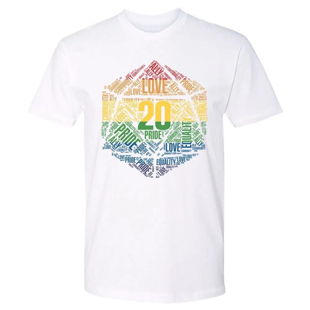 D20 Pride Premium Unisex T-Shirt - White - 4
