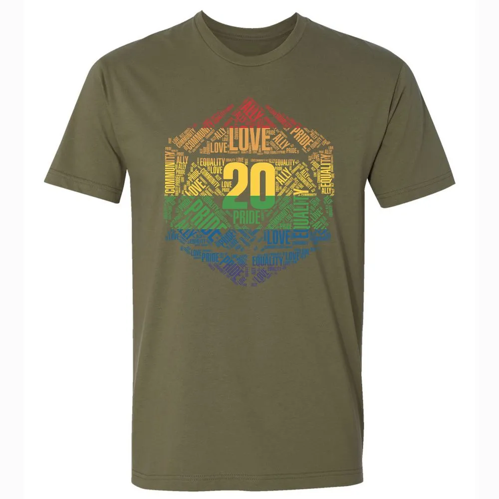 D20 Pride Premium Unisex T-Shirt - Military Green - 5