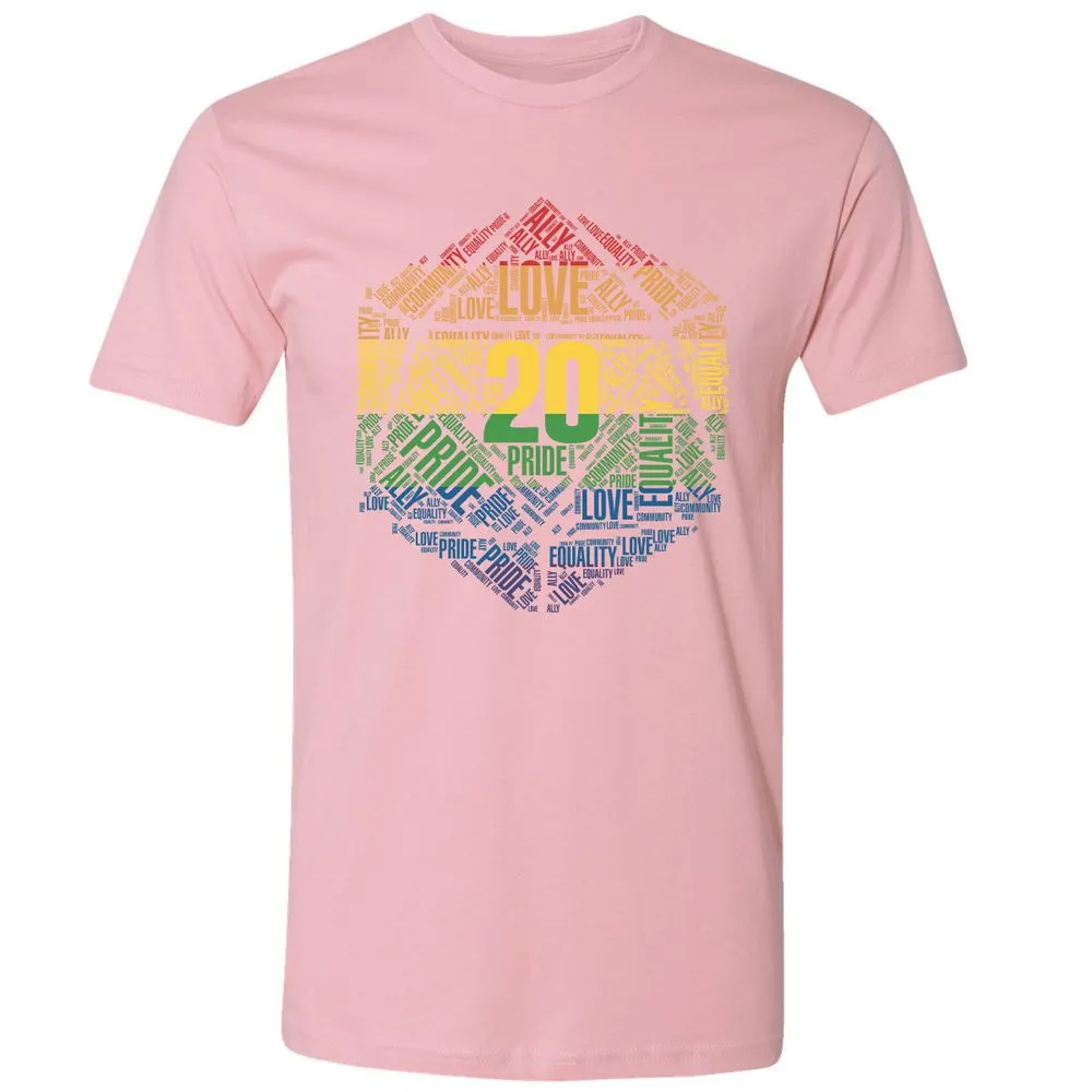 D20 Pride Premium Unisex T-Shirt - Light Pink - 3