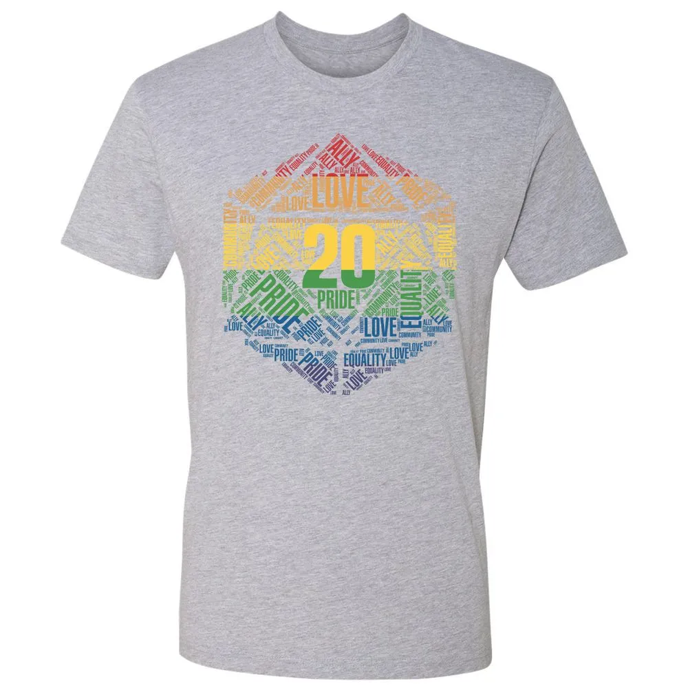 D20 Pride Premium Unisex T-Shirt - Heather Grey - 9