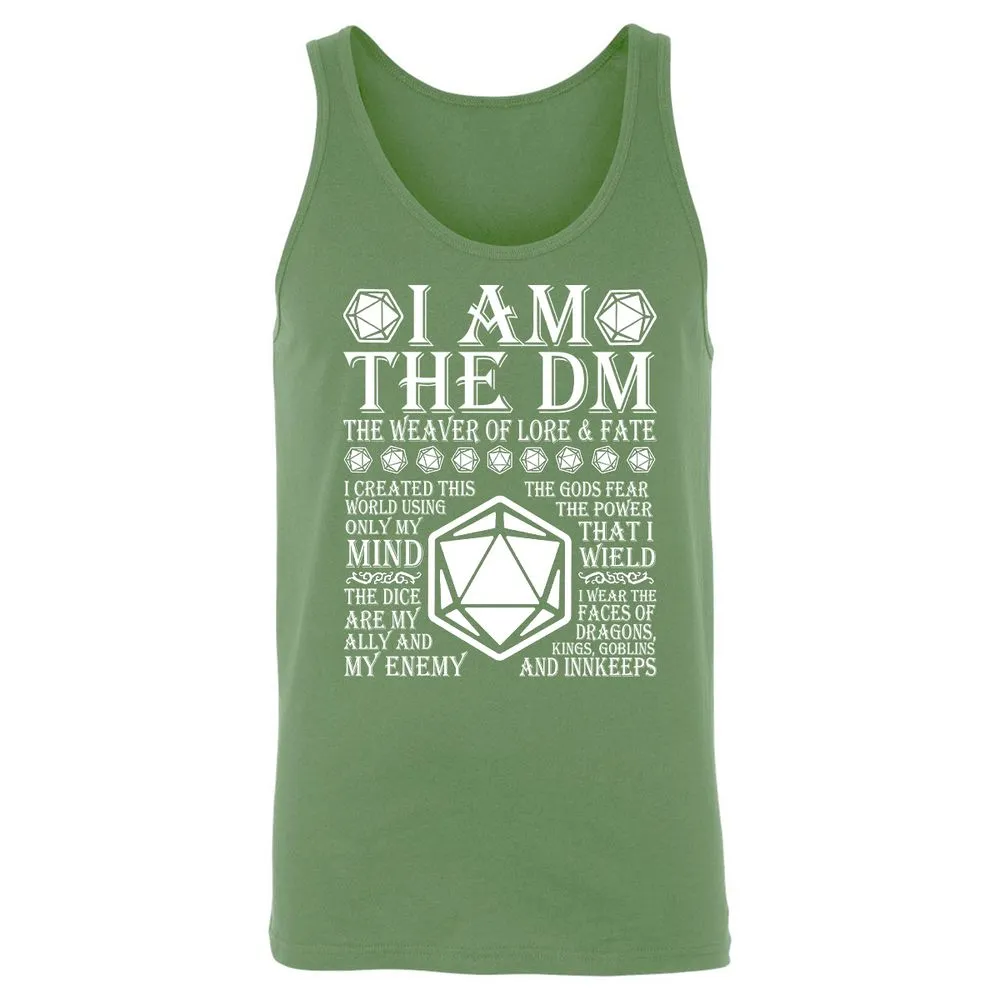 I Am The DM The Weaver Of Lore And Fate Unisex Jersey Tank - Leaf - 10