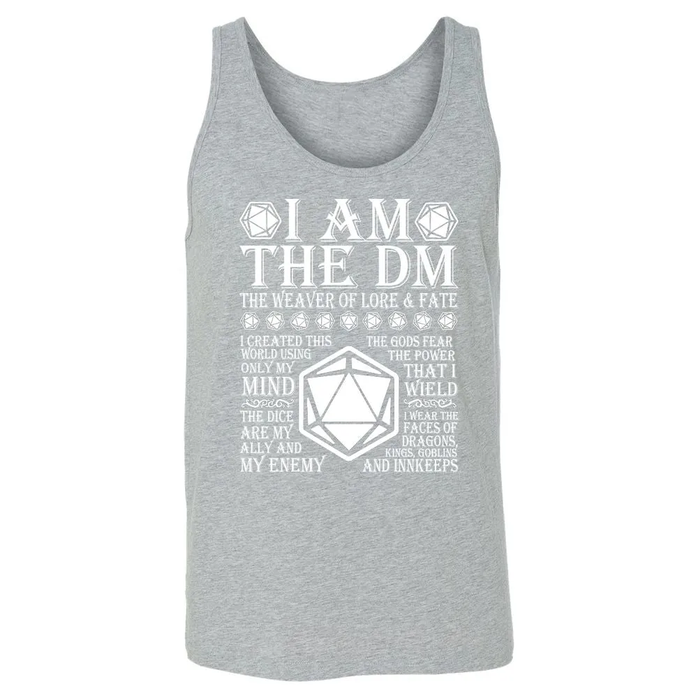 I Am The DM The Weaver Of Lore And Fate Unisex Jersey Tank - Athletic Heather - 4