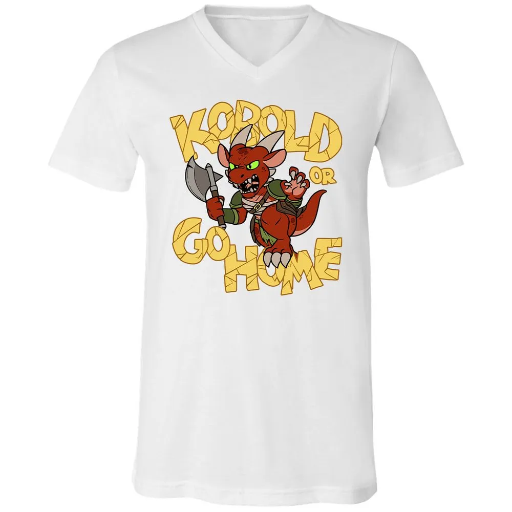 Kobold Or Go Home Unisex V-Neck T-Shirt - White - 5