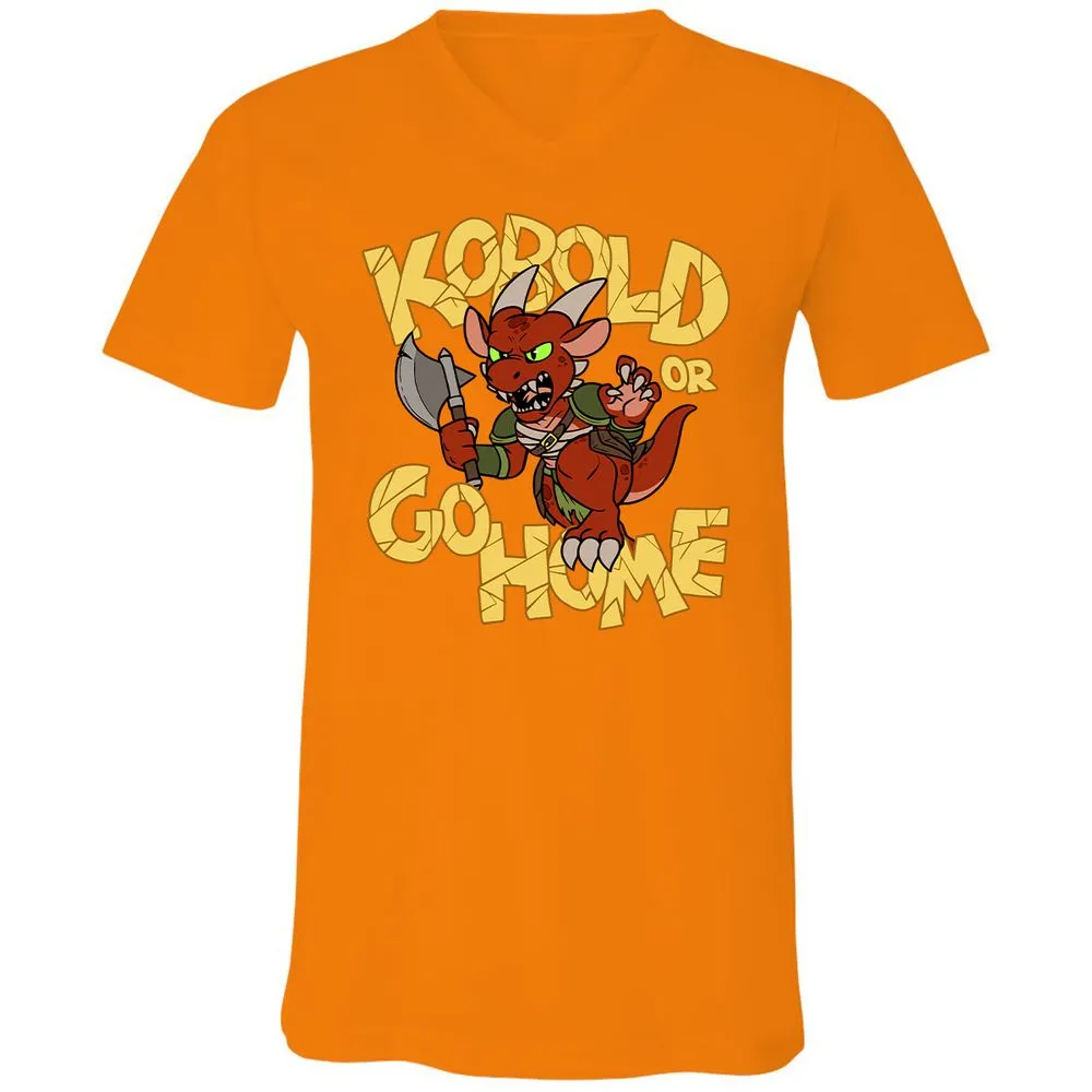 Kobold Or Go Home Unisex V-Neck T-Shirt - Orange - 11