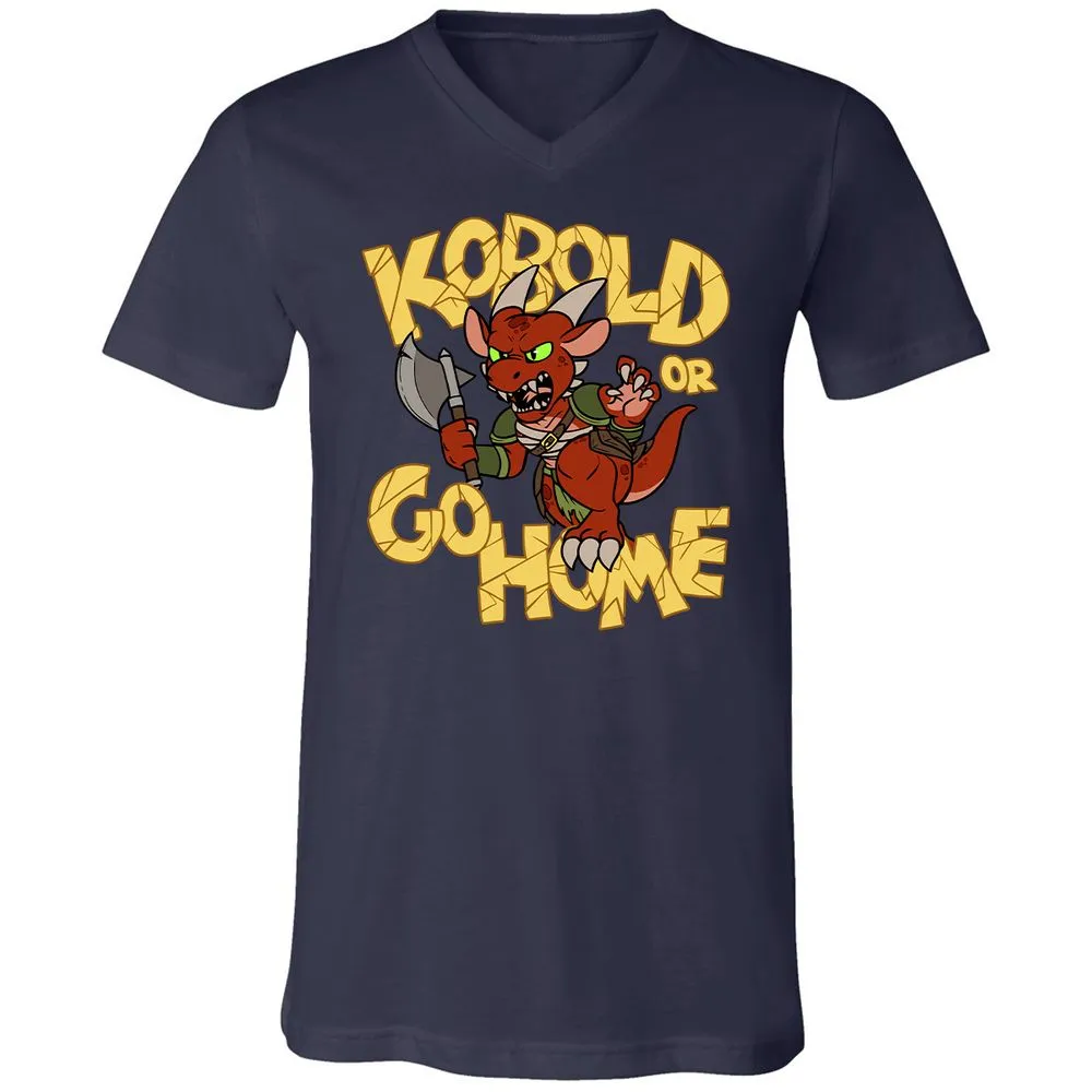 Kobold Or Go Home Unisex V-Neck T-Shirt - Navy - 2