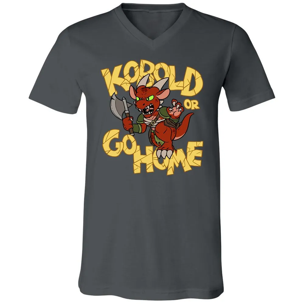 Kobold Or Go Home Unisex V-Neck T-Shirt - Asphalt - 12